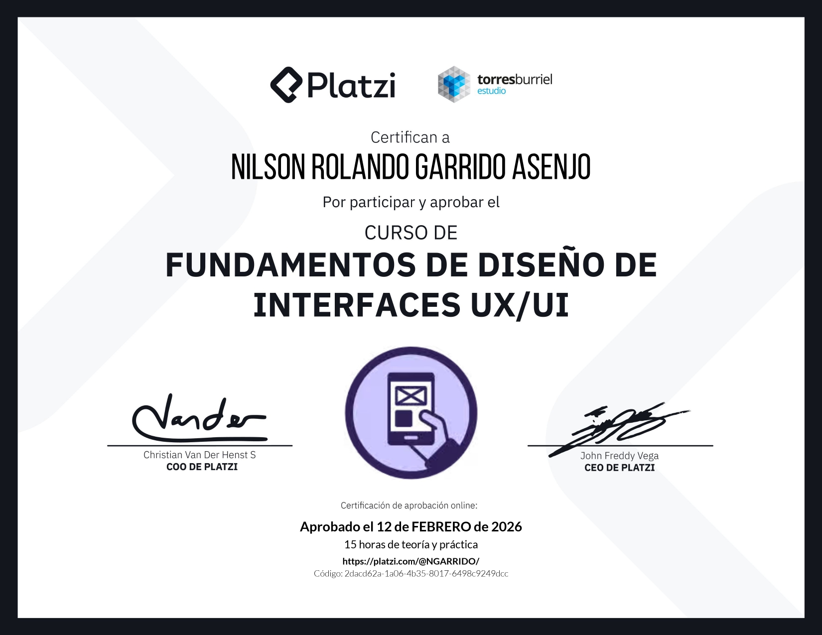 Certificado Fundamentos de Diseño de Interfaces UX/UI