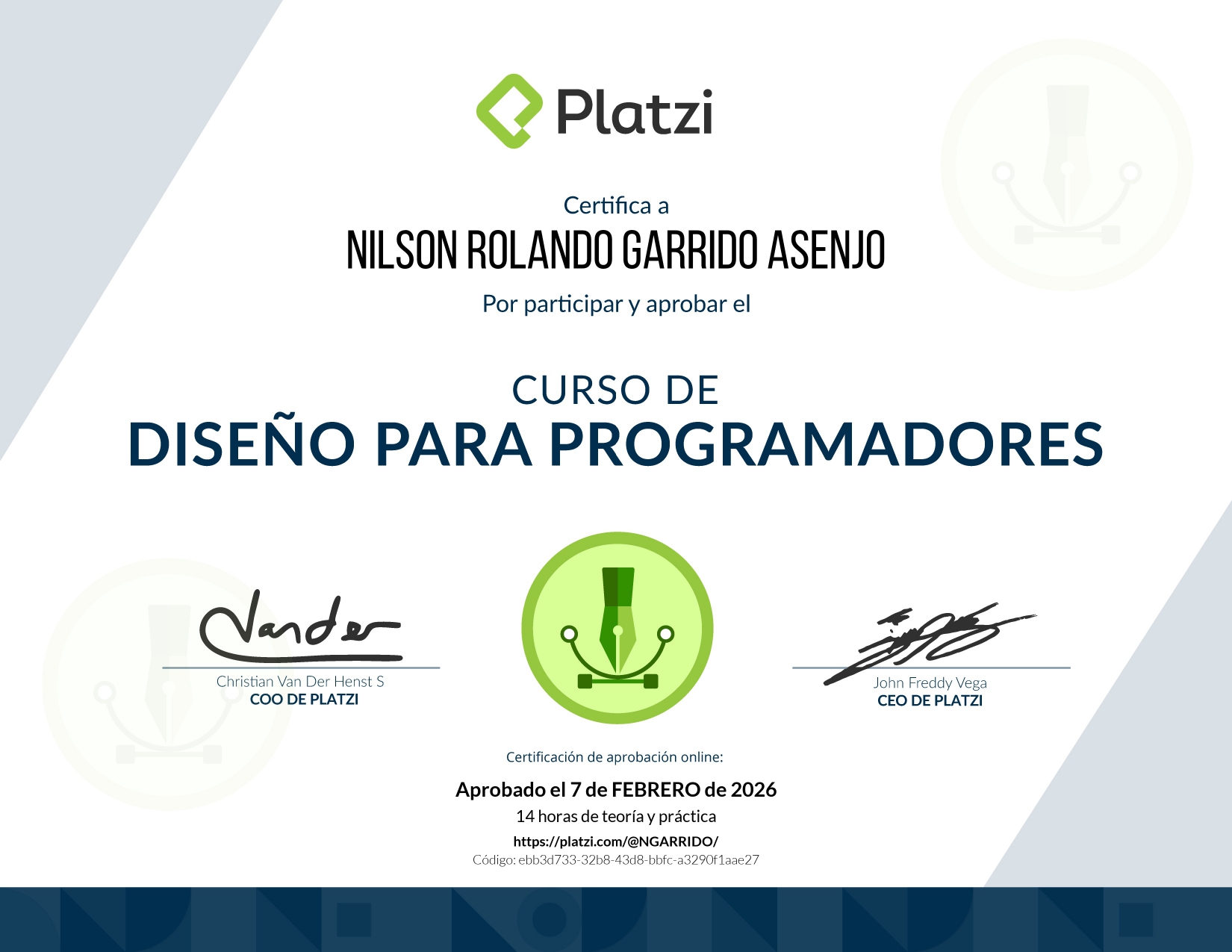 Certificado Curso de Diseño para Programadores