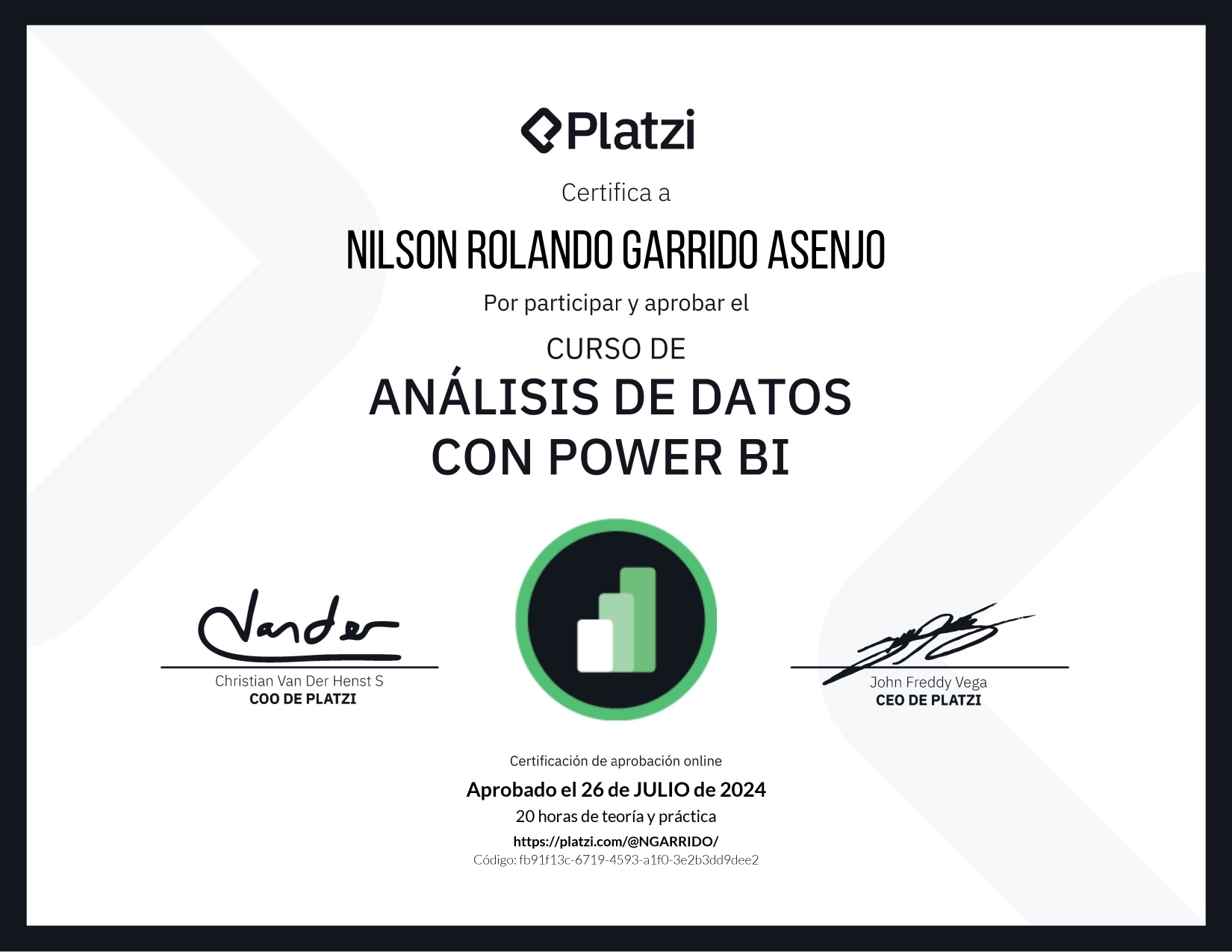 Certificado Análisis de datos con Power BI